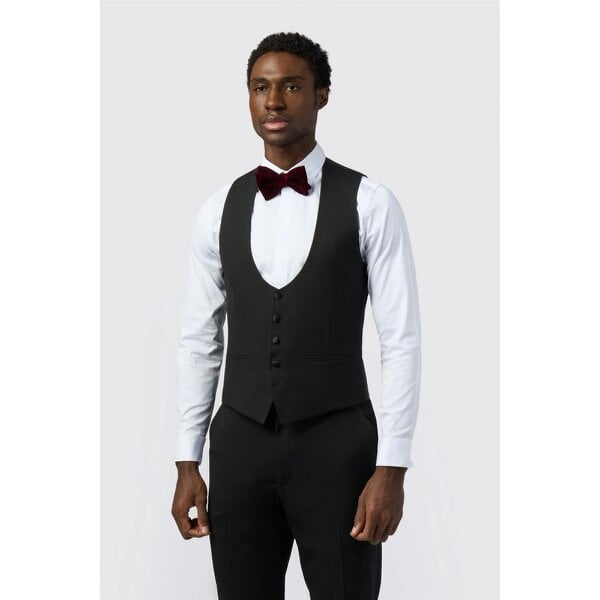 Limehaus Regular Fit Black Waistcoat