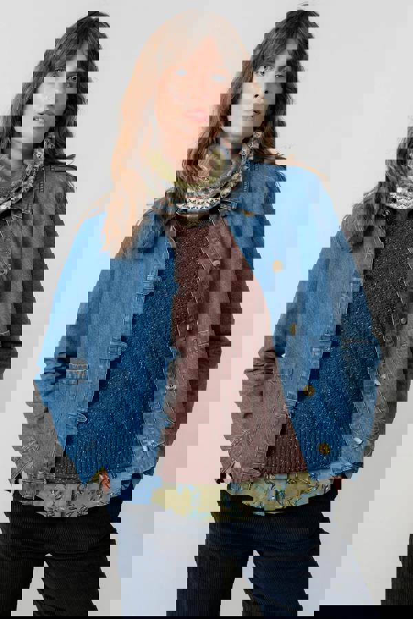 Lily & Me Fair Isle Knitted Snood Green