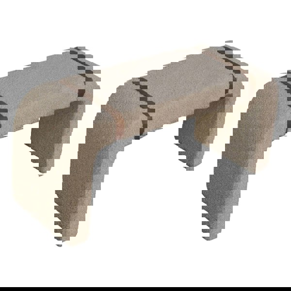 Artisan Furniture Solid Wood Boucle Leather Strap Bench