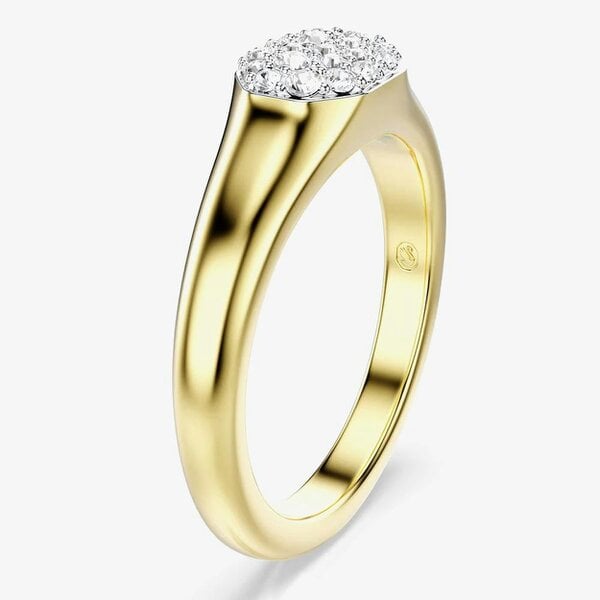 Swarovski Dextera Octagon Gold Tone Plated White Crystal Ring 5732851