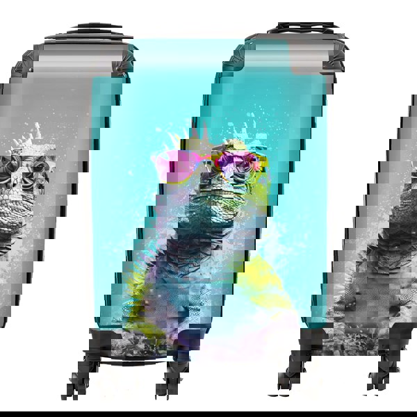 Warren Reed Inquisitive Splashart Iguana Suitcase