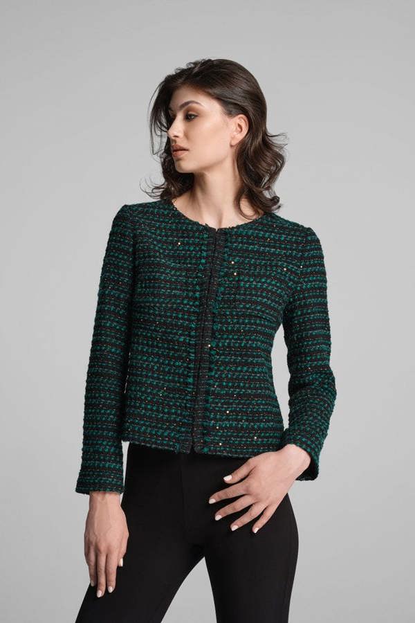 Rumour London Camille green tweed jacket