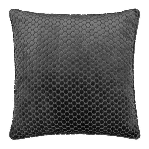 Paoletti Neptune Velvet Cushion Cover - Charcoal - 
