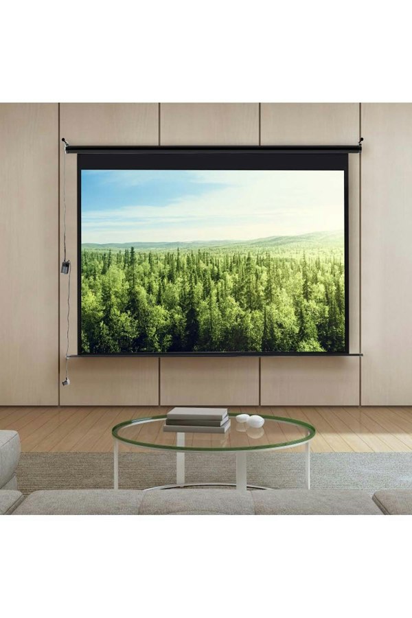 Living and Home 84" Electric Projector Screen with Remote Control