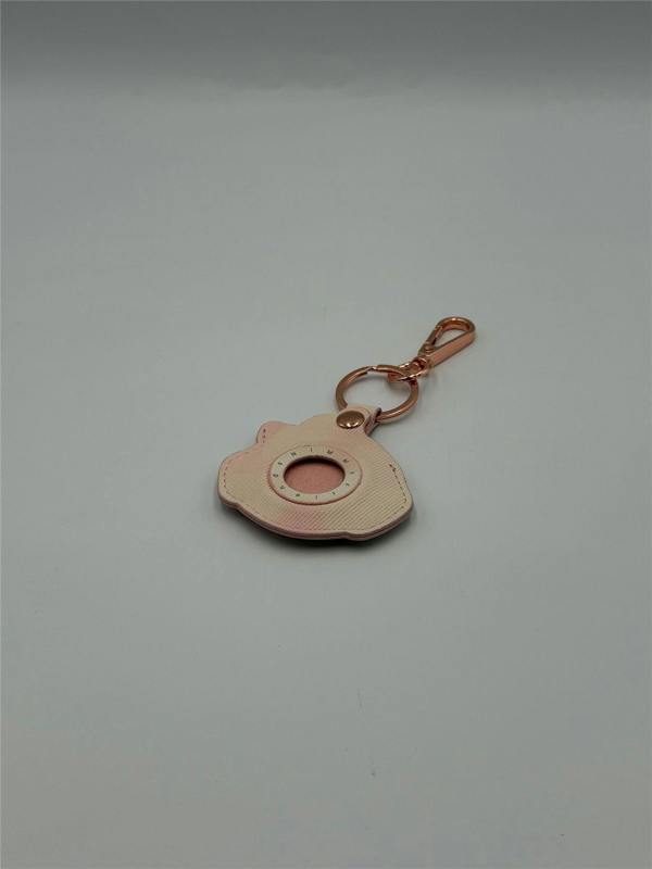 Nimmy Friends Nimmy Big Eye Cute Pet Bischon Fraise Dog Face Airtag Keychain Pink - N-XDY-YSK-02-A