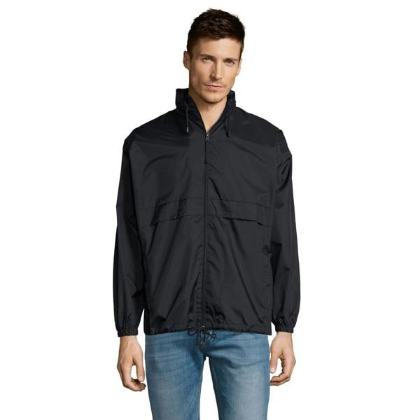 SOLS Unisex Surf Windbreaker Lightweight Jacket - Navy