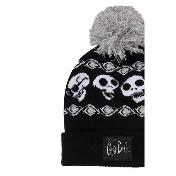 Corpse Bride Unisex Adult Skeleton Band Snow Beanie - Black