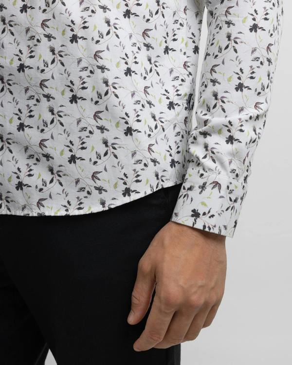 Steel & Jelly Limited Edition Sketch Floral Slim Fit Shirt