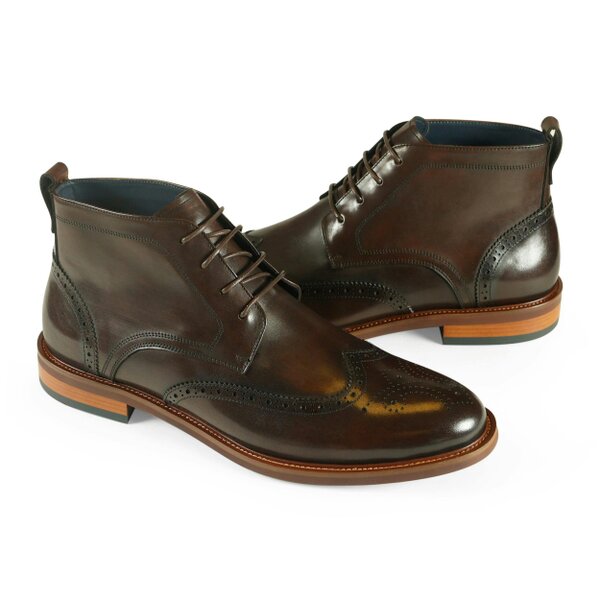 Azor Rimini Brogue Derby Boot - Brown
