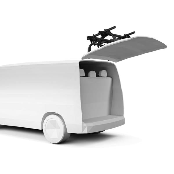 Thule WanderWay Bike Cycle Carrier Rack in Black Tailgate, for VW Transporter T6
