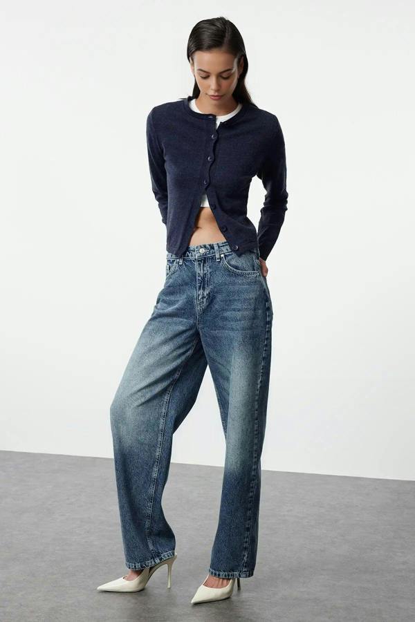 WOVCOR High Waist Baggy Jeans