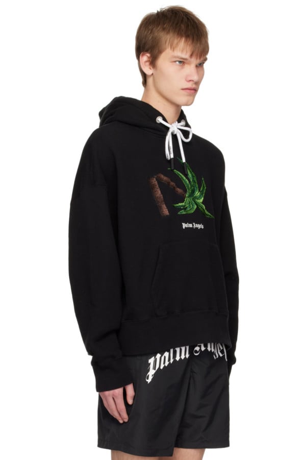 Palm Angels Broken Palm Hoodie - Black