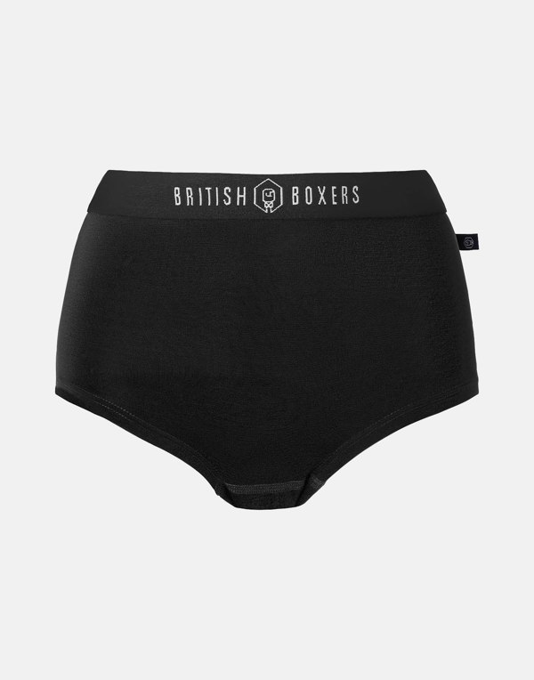 British Boxers Multipack 4 Pairs of Bamboo Hipster Boxer Briefs – Kohl Black