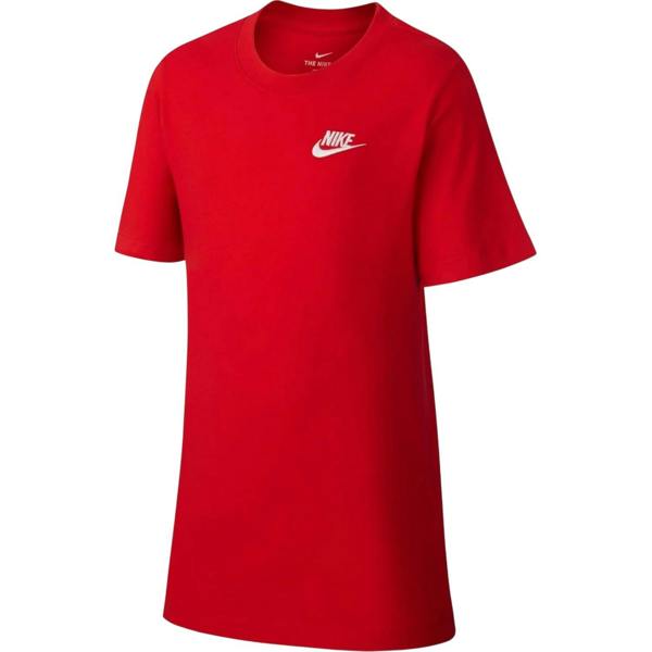 Nike Childrens/Kids Futura Classic Logo Regular T-Shirt - Red/White - 