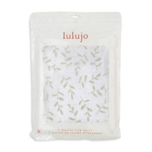 Lulujo - Cotton Cot Fitted Sheet - Greenary