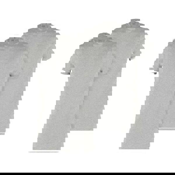 Puma Unisex Adult T-Shirt (Pack of 2) - Grey Marl - 