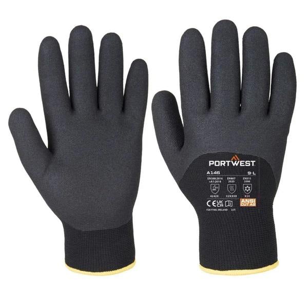 Cold 15 Nitrile Sandy 3/4 Dipped Glove - Hi-Vis Trousers