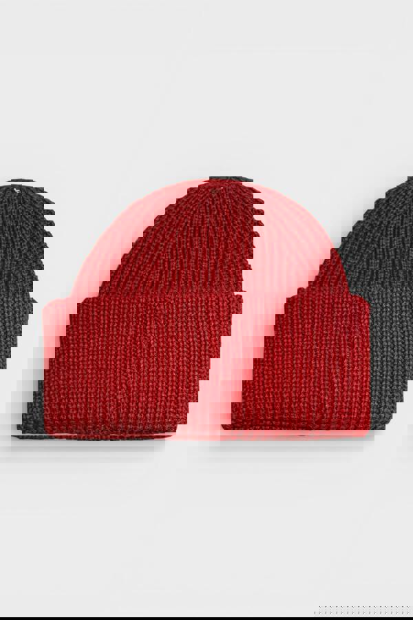 Coach Woven Patch Beanie Cherry Red