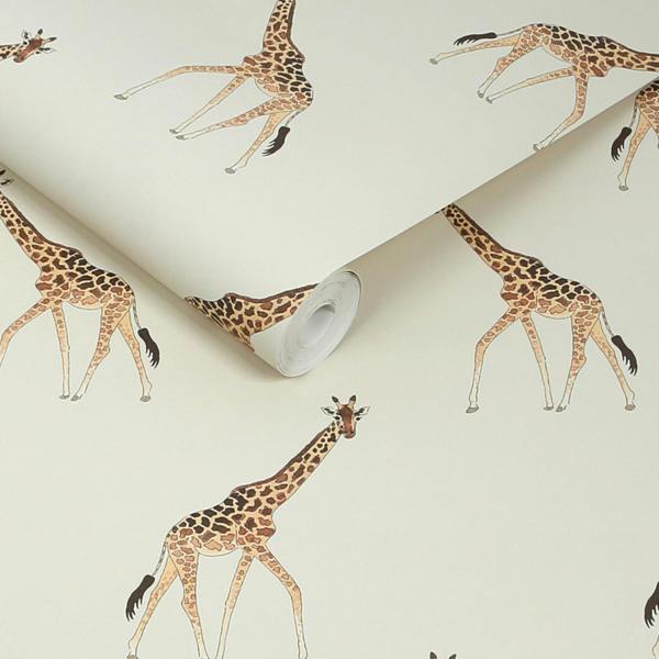 Sophie Allport Giraffe Off White Wallpaper