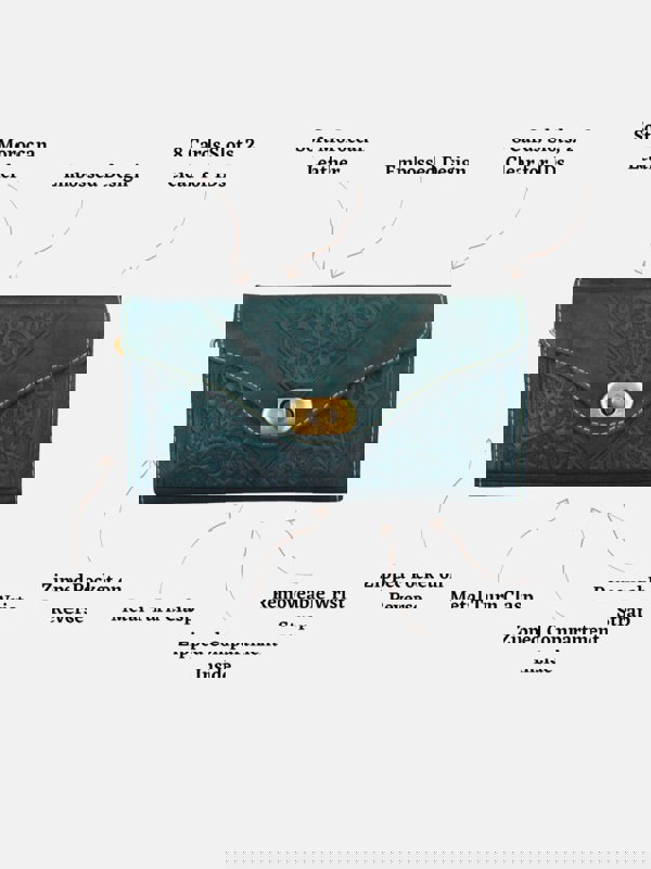 Berber Leather Leather Tri-Fold Purse Teal