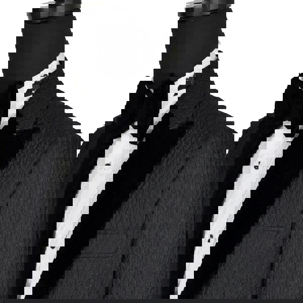 David WeJ DW Signature Velvet Peak Lapel Blazer - Black