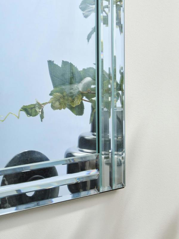 Interiors by Premier Milania Bevelled Edge Wall Mirror with Double Line Frame