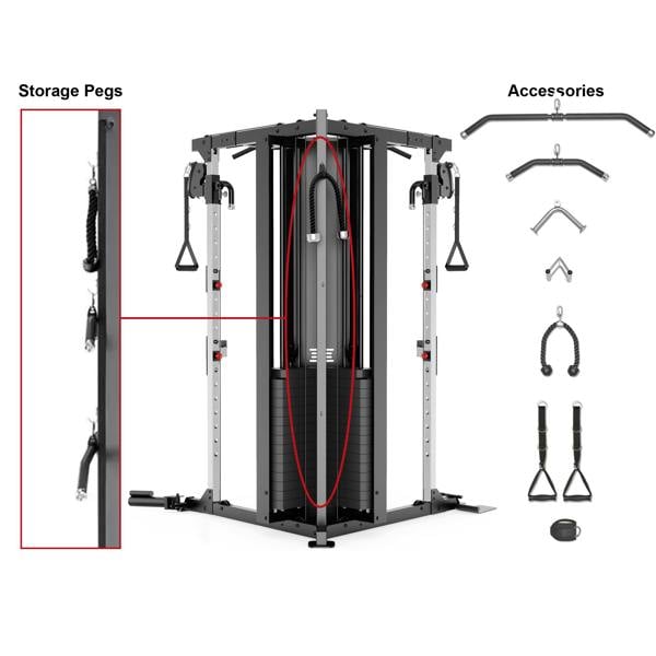 Marcy SM6500 Functional Trainer With Two 68kg Weights Stacks