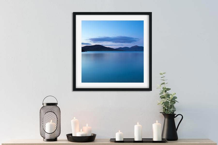 Blue serenity lake photo print