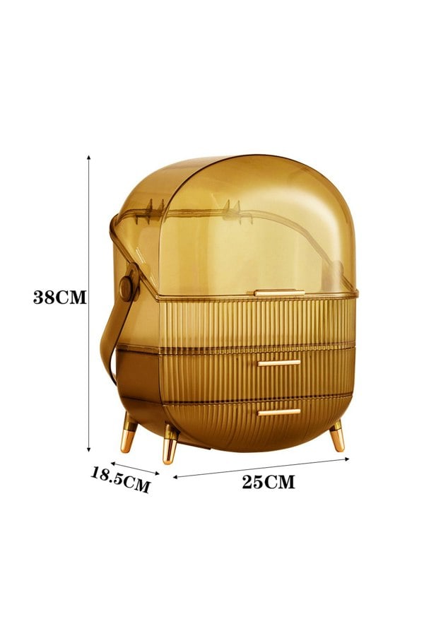 Living and Home Cosmetic Organizer Skincare Display Box With 2 Layers Of Storage Boxes For Dormitory & Bedroom Vanity Case