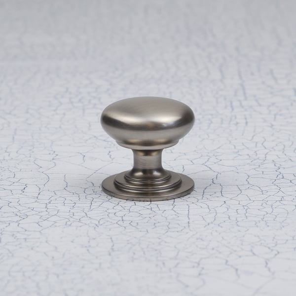 Handle & Home Brushed Nickel Cup Handle & Coordinating Round Knobs