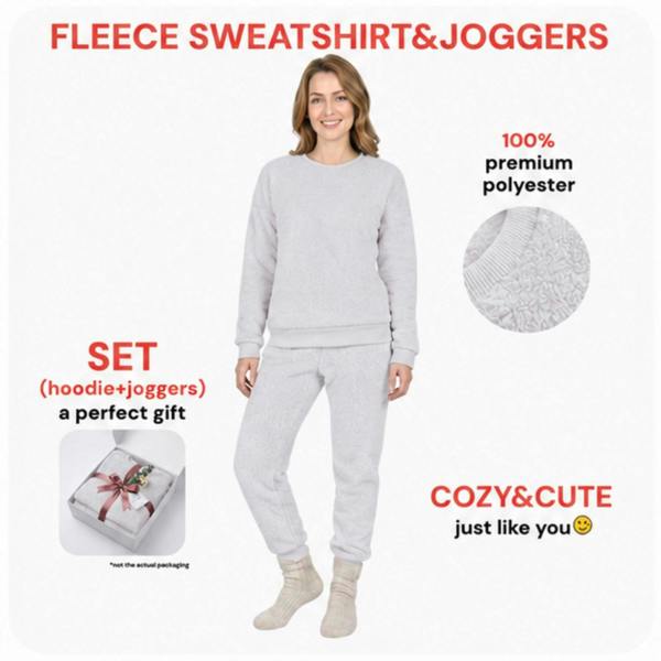 Smart Living Ladies Teddy Fleece Women's Pyjama Set- Grey