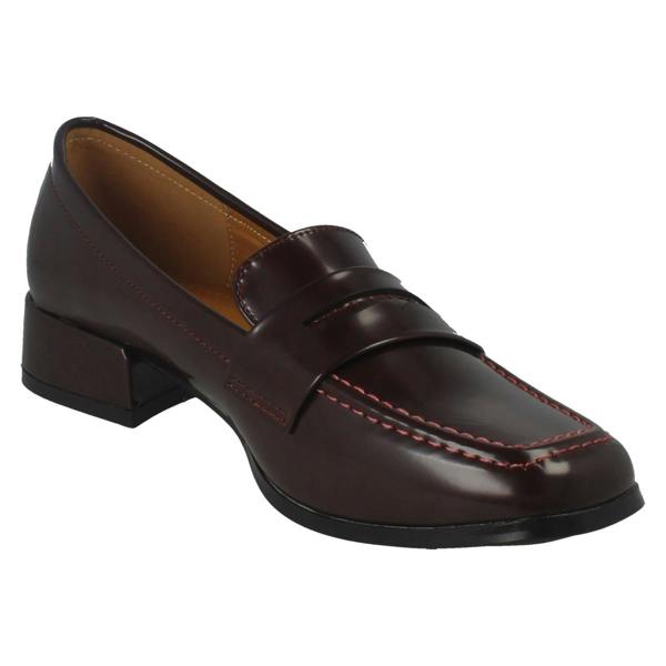 Spot On Ladies Spot On Low Heel Loafer Shoes F90155