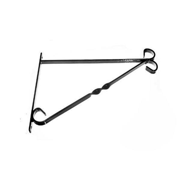 Leecroft Hanging Basket Brackets Black 10'' - One Colour - 