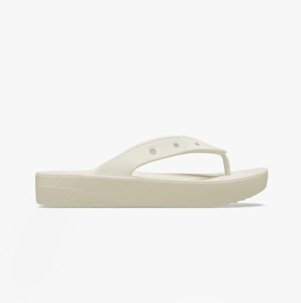 Crocs 207714-2Y2 CLASSIC PLATFORM FLIP Womens Flip-Flops Bone