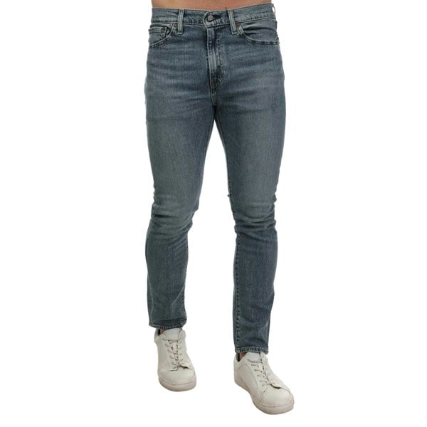 Levis Mens 510 Super Worn Leather Patch Skinny Jeans - Blue