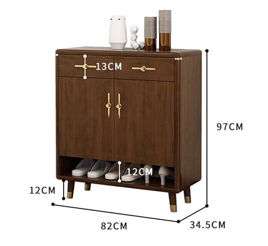 Piper Shoe Storage, Wood with tall shoe storage cabinet