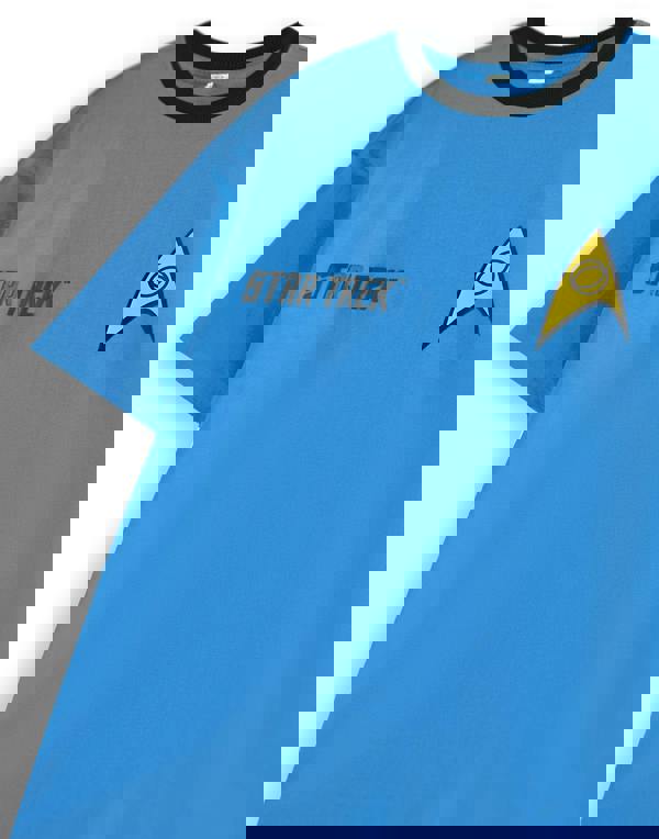 Star Trek Mens Blue Uniform Short Sleeved T-Shirt