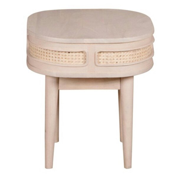 Wyld Haus Chicago Cane Rattan and Natural Natural Mango Wood and Rattan Bedside Table
