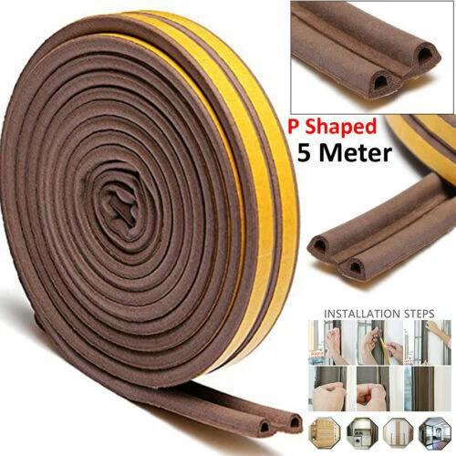 ATEK 5m P-Shape Self Adhesive Door Window Draught Excluder Seal