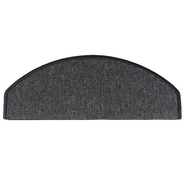 Berkfield Carpet Stair Treads 15 pcs Anthracite 65x24x4 cm