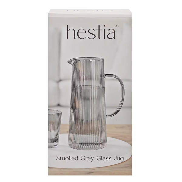 Hestia Grey Ribbed Jug