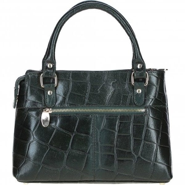 Croc Finish Real Leather Tote Bag: 19-157