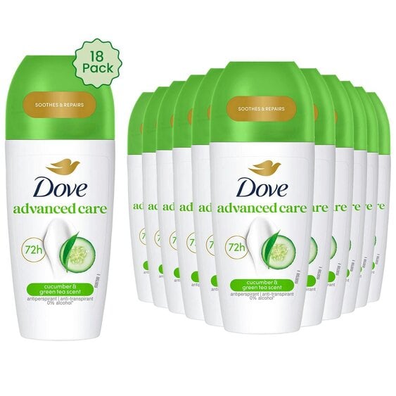 Dove Roll On Deo Go Fresh Cucumber 72H Lasting Women's Anti-Perspirant 50ml,18pk