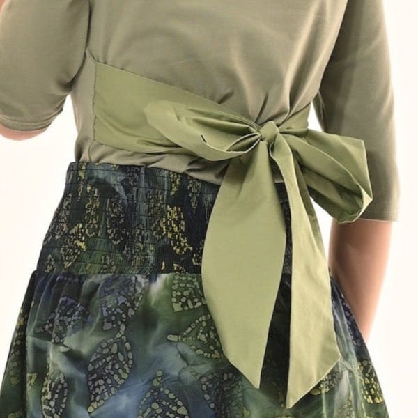 Frock Tales Primrose Top With Bow In Sage