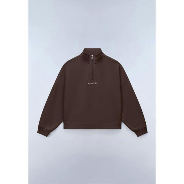 Napapijri Womens/Ladies Almas Quarter Zip Sweatshirt - Brown - 