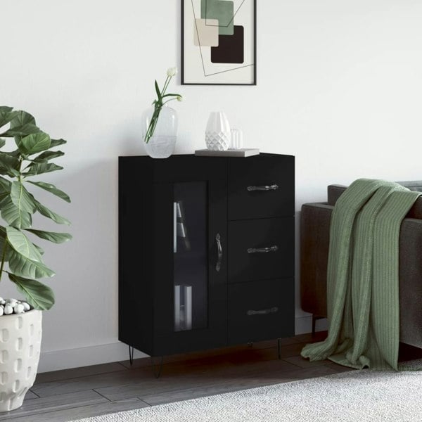 Berkfield Sideboard Black 69.5x34x90 cm Engineered Wood