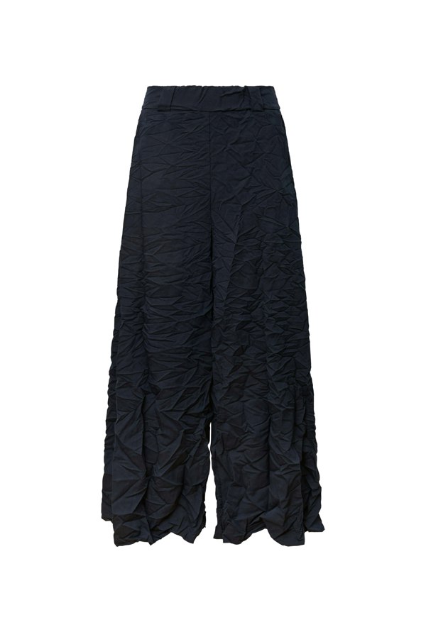 James Lakeland Crinkled Navy Trousers