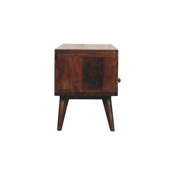 Artisan Furniture Solid Wood Curved California Walnut Media Unit