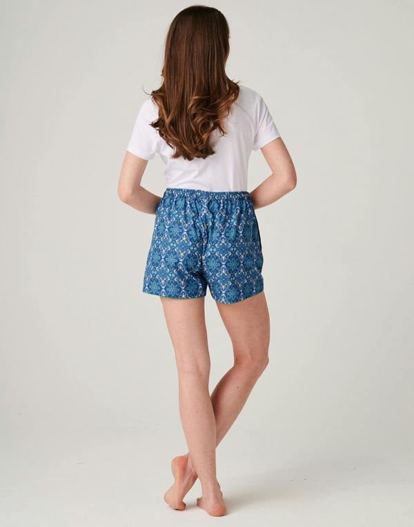 British Boxers Women's Crisp Cotton Sleep Shorts – Marrakesh Paisley