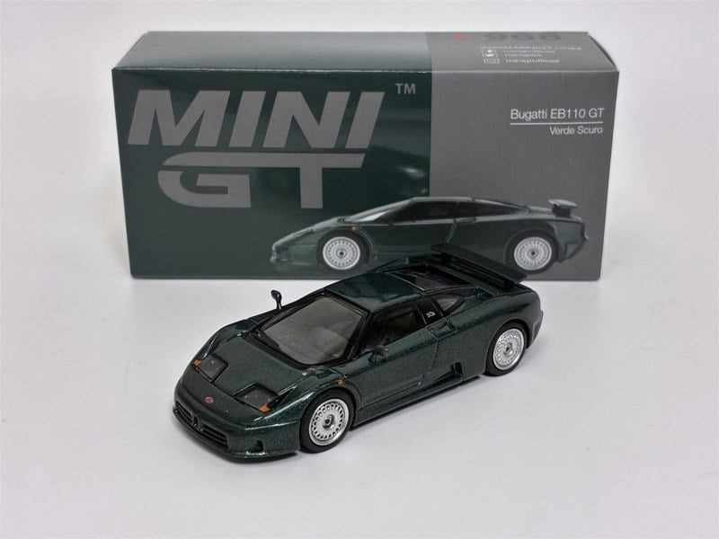 Mini GT Bugatti EB110 GT Verde Scuro LHD 1:64 Mini GT MGT00968L